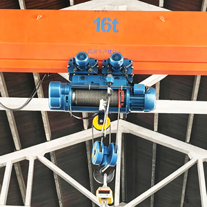 0.5t 2 Ton 3 Ton 5 Ton 10 Ton 15 Ton 16 Ton Electric Wire Rope <b>Hoist</b> for Overhead Traveling Crane - Product Image 1
