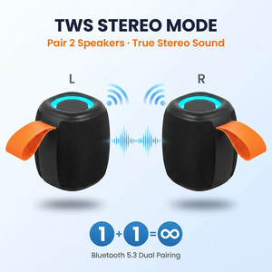 Portable for 5.3 5W Full-Range Wireless Outdoor Audio IPX4 Waterproof TWS RGB Light Carry Strap <b>Speaker</b> - Product Image 5
