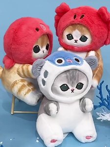 ตุ๊กตาโมฟูแซนด์ ซีรีส์สัตว์ แมว ฉลาม แรคคูน กระรอก แพนด้า ทำจากผ้าฝ้าย PP ขนาด 11-30 ซม. ของตกแต่งบ้าน - Product Image 3