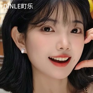 Dinle Pearl Stud Earrings S925 Silver Bowknot AAA Pearls For Women Everyday Wear - Product Image 2