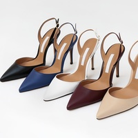 Sandales compensées tendance pour femme, talons fins et pointus, 6cm/8cm/10cm, nouvelle collection été
