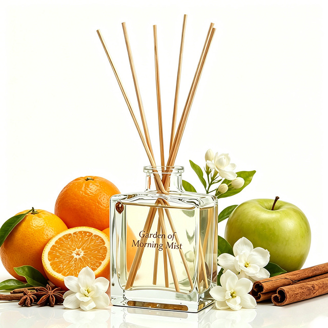 Garden of Morning Mist Scent Reed Diffuser - Fresh & Calming Aromatherapy for Office Long-Lasting Aroma