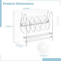 Support de rouleau d'autocollants personnalisé pour bureau moderne, distributeur de ruban adhésif en acrylique transparent, présentoir de magasin personnalisé pour rouleaux d'étiquettes