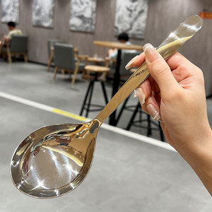 304 Stainless Steel Ladle Strainer Thickened <b>Serving</b> <b>Spoon</b> For Hotel Household Cooking Glossy Hot Pot Use - Product Image 3