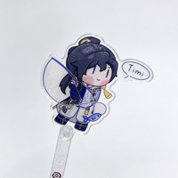 Éventail à main personnalisé en acrylique scintillant avec oreilles de renard, personnage de jeu Chibi, impression UV double face, vente en gros, cadeau en vrac