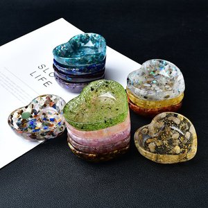 Ciotola di pietra 75mm Multi tipo di pietra naturale di alta qualità guarigione portafortuna ciotola di cristallo artigianato - Product Image 4