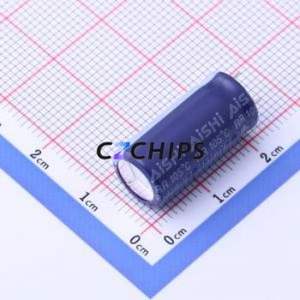 Condensateur électrolytique en aluminium à montage traversant ERR1VM681G20C30T, composant à montage traversant THT, D10xL20mm 680uF 35V 10mm 20mm - Product Image 2