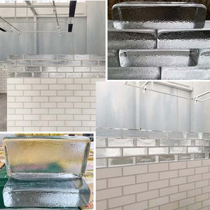 Tangerine da kết cấu kính gạch đa màu trang trí thủy tinh rắn gạch khối nhà cung cấp bán buôn lửa Đánh Giá kính gạch - Product Image 5