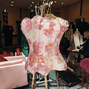 Vente en gros haut <span class=keywords><strong>corset</strong></span> sexy en dentelle pour femmes haut <span class=keywords><strong>corset</strong></span> en maille pour femmes hauts contrôle ferme tissage tissé respirant - Product Image 2