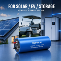 Sel Baterai LiFePO4 3.2V 50Ah 60145 Grade A 2000+ Siklus Terminal Sekrup untuk Sistem Penyimpanan Energi Surya Paket Baterai DIY