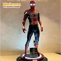 Statue de Spider-Man classique en résine grandeur nature, sculpture en fibre de verre pour la décoration de la maison