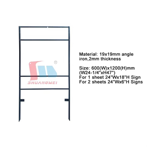 Panneau de signalisation extérieur durable et stable pour l'<span class=keywords><strong>immobilier</strong></span>, support en métal en forme de H, support de sol pour panneau publicitaire - Product Image 3