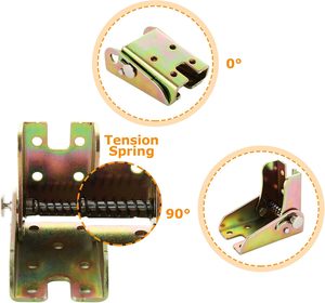 Khớp bản lề tự khóa 90 độ, chân bàn kim loại hiện đại mạ sắt, giá đỡ chân bàn cho bàn gấp bệnh viện khách sạn có thanh đỡ góc - Product Image 3