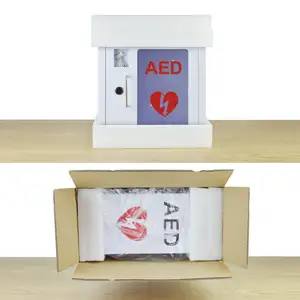 O armário do LOGOTIPO AED do OEM para o aumento externo automatizado AED do armário do aed da parede do desfibrilador a caixa de primeiros socorros da luz de advertência