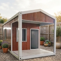 Maison conteneur mobile préfabriquée et démontable avec terrasse, dimensions personnalisées pour pod de glamping, auto-assemblage, fabricant d'hébergements.