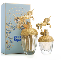 Flacon de parfum en verre transparent personnalisé Eric 50ml 80ml avec pompe pulvérisatrice en forme de cheval