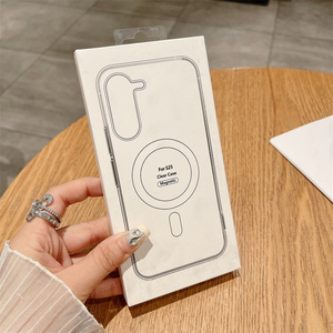 Chống Sốc Trong Suốt Acrylic Magnetic Điện Thoại Di Động Trường Hợp Đối Với Samsung Galaxy S25 Siêu S24 S23 S22 S21 A35 A36 Rõ Ràng Cover Quay Lại - Product Image 2