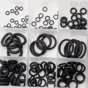 225pc Black O-<b>Ring</b> Assortment <b>Rubber</b> Sealing <b>Rings</b> Transparent Box Set Home Machinery Repair - Product Image 4