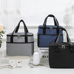 Sou Insulated <b>Lunch</b> <b>Bag</b> Oxford Cloth Portable Foldable Square Cooler <b>Bag</b> For Outdoor Use Summer 2021 - Product Image 2
