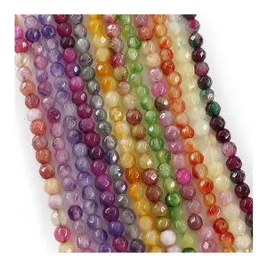 Perles de Jade en cristal de rubis naturel, pierres précieuses, 4mm, pour la fabrication de bijoux, 6 pièces