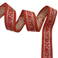 Accessoires de broderie jacquard de style ethnique national traditionnel pour vêtements et cheveux, nœuds DIY en gros