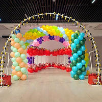 Support métallique pour ballons avec pompe à air automatique, pour décoration d'arche de fête, remise de diplôme, mariage, anniversaire, fête des Mères, décoration de table