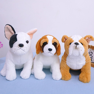 Peluche de simulation de bouledogue, poupée de confort, oreiller de poupée, dessin animé, Noël, rembourrage en coton PP, 11-30 cm, vente en gros - Product Image 2