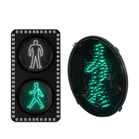 Semáforo Peatonal LED Dinámico de Seguridad Vial, 300 mm, IP55, Alcance de 300 m, para Centros de Transporte