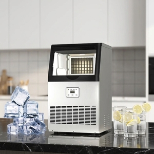 BLG Small Commercial <b>Ice</b> <b>Maker</b> 40kg/day Capacity Automatic Defrost Anti-Fog Doors Energy Efficiency A++ Beautiful Cubes for BLG- - Product Image 4