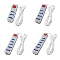 Multiprise standard italienne 10/16A, 3/4/5/6 prises, câble d'extension avec interrupteur, protection contre les surcharges, 3500W