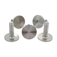 Vis à tête plate large hexagonale en acier inoxydable 18-8 finition miroir, vis décoratives pour présentoirs, vis de fixation pour machines