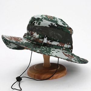 Outdoor Mountaineering Camping Fisherman <b>Hat</b> Cotton Wide Brim Camouflage Sun protection Bucket <b>Hat</b> - Product Image 5