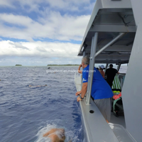 Bateau d'excursion de plongée Liveboard de 11,6 mètres : Transport des plongeurs vers des sites offshore pour des activités de plongée récréatives ou professionnelles