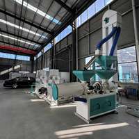 Machine à fabriquer la semoule de maïs à haut rendement, faible taux de bris, roulement moteur, capacité 1 tonne/h, 380V 7.5/11kW, usage commercial