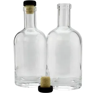 Vodka Bottle Glass Unique 700ml Bottles Glass Whiskey Frosted Wine Bottles