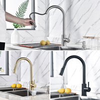 Grifo de Cocina de Acero Inoxidable SS304, Negro Mate, Sin Plomo, de un Solo Orificio, Montado en el Encimera, Extraíble, para Proyectos