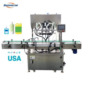 Zhongjie Four Heads Fully Energy Saving High Accuracy for Water Food Chemical Packaging Filling Machin - Product Image 1