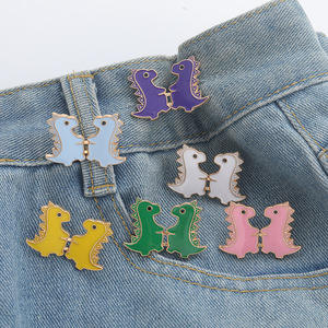 Cute dinosaur-themed detachable waist-cinching <b>button</b>, no nails or stitches required, perfect for altering the waist size of - Product Image 2