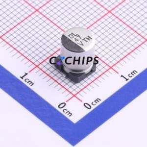 Condensador Electrolítico de Aluminio SMD 35THV47M6.3X8, SMD, D6.3xL8mm 47uF 20% 35V 200mA-100kHz - Product Image 1