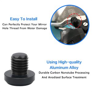 Repuestos Universales para Auto, 2 Piezas, Tapones para Espejos Retrovisores de Motocicleta M10x1.25, para Yamaha FZ-07 FZ-09 MT-07 MT-09F, para Honda CRF250 - Product Image 3
