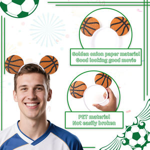 عصابة رأس لمباريات كرة القدم، أدوات تزيين الحفلات ذات طابع كرة القدم، مستلزمات المشجعين، عصابة رأس - Product Image 4