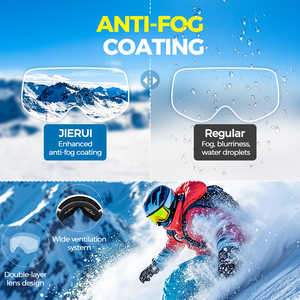 Masque de ski tendance avec verres cylindriques, monture en plastique de haute qualité, sangle réglable, protection UV400, verre anti-buée, pour l'extérieur - Product Image 5