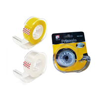 Cinta Adhesiva de Goma Sensible a la Presión de un Solo Lado Prtacelo, Impermeable, Material PP, Respaldo de Papel, 0.15mm de Grosor, 12mm x 10m, Paquete