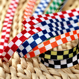 Lacets plats à carreaux colorés de 8 mm de large, 100-160 cm, pour baskets, chaussures décontractées et de sport en toile - Product Image 2