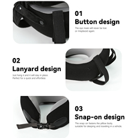 Luxus-Reisekissen-Set Atmungsaktiver Plüsch-Kissenbezug Weiches Ergonomisches Nackenstützkissen aus Memory-Schaum mit 3D-Augenmaske