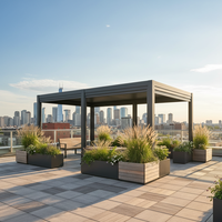 Moderne Aluminium-Pergola für den Außenbereich Bioklimatisch 3x3m 3x4m 3x5m 4x4m 5x3m 6x4m Pergola