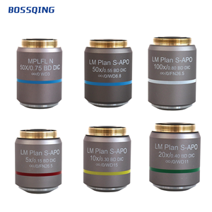 Metalografik Uzun Çalışma Mesafesi Yarım Apokromatik Karanlık Alan DIC Objektif Lensi Yansıma Önleyici Kaplama OEM Özelleştirilebilir - Product Image 3