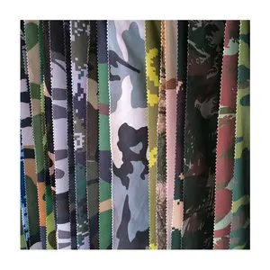 China Factory Direct Pattern Anpassung 65 Polyester 35 Baumwolle 21s * 21s 185Gsm Twill Camouflage Stoff für Trainings kleidung