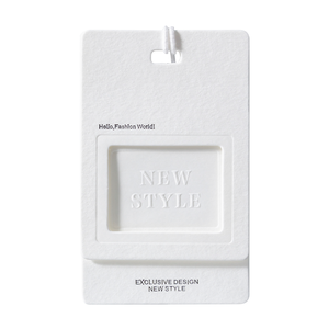 Sang Trọng Biểu Tượng Tùy Chỉnh In Tái Chế Quần Áo May Mặc Jean Đu Giấy Treo <span class=keywords><strong>Tag</strong></span> Hangtag Nhãn Sticker Cho Quần Áo Với Lỗ - Product Image 6