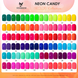 Vendeeni - Juego de Esmaltes de Gel de Alta Pigmentación, 48 Colores Neón, en Caja, Sin TPOHEMA, Personalizable con Etiqueta Privada, Suministros de Esmalte de Gel OEM - Product Image 2
